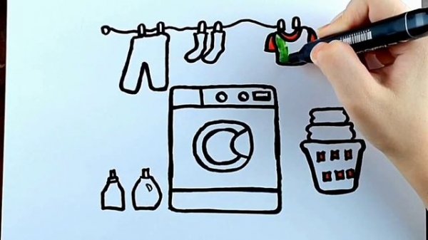 Рисуем бытовую технику для детей /Drawing home appliances for children /