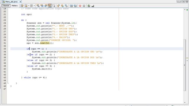 Crear un Menu en Java con Sentencia if else if смотреть онлайн