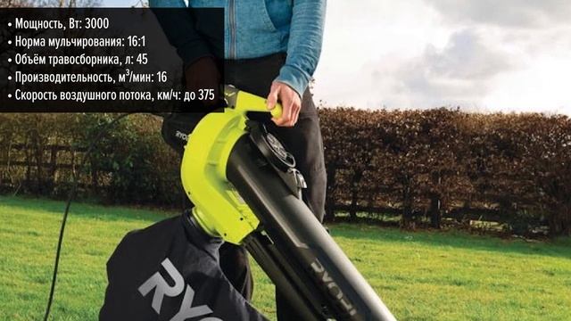 Воздуходувка RYOBI RBV3000CESV смотреть онлайн