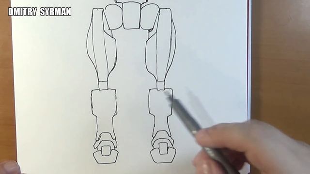 How to draw robot Twin Sities, Real Steel, Как нарисовать робота Твин Ситис смотреть онлайн