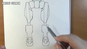 How to draw robot Twin Sities, Real Steel, Как нарисовать робота Твин Ситис