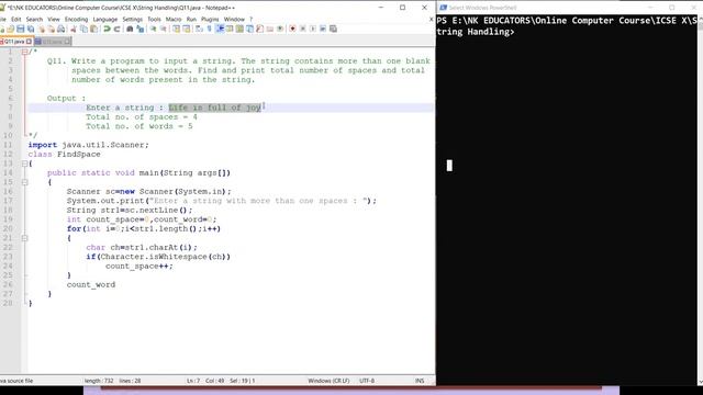 String Handling || Question - 11 || ICSE - X (Java Programming Tutorial) смотреть онлайн