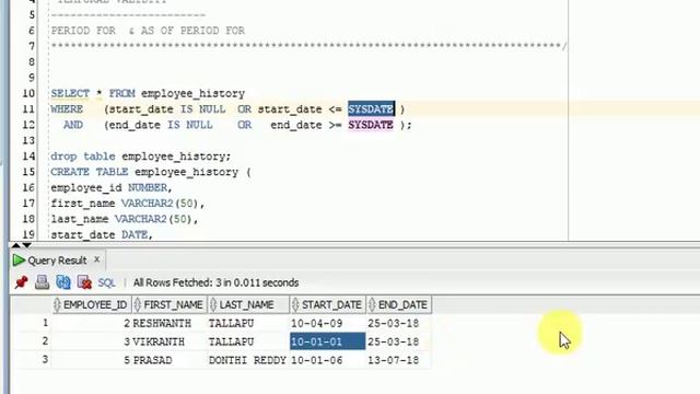SQL 12c Tutorial 24 : SQL Temporal Validity PERIOD FOR Clause 12c Features смотреть онлайн