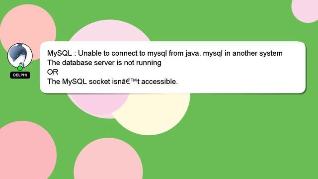 MySQL : Unable to connect to mysql from java. mysql in another system смотреть онлайн