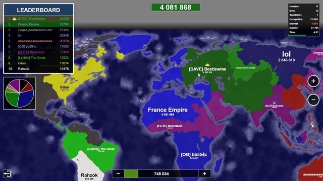 The France Empire Conquers The World! Territory Games io - Territorial IO Winning Strategy! смотреть онлайн