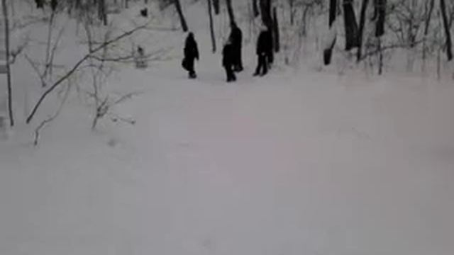 Катание с горки. Пенза, Западная Поляна, солдатское озеро смотреть онлайн