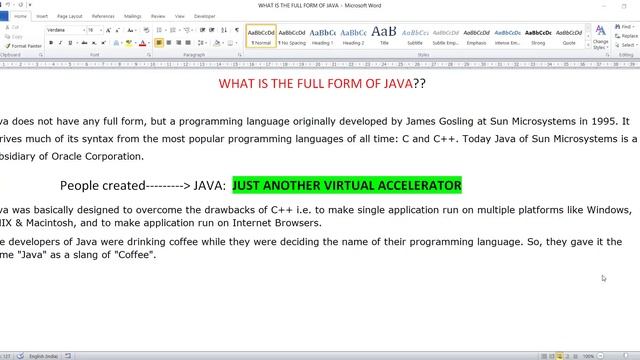 What is Full Form of JAVA | What is JAVA смотреть онлайн