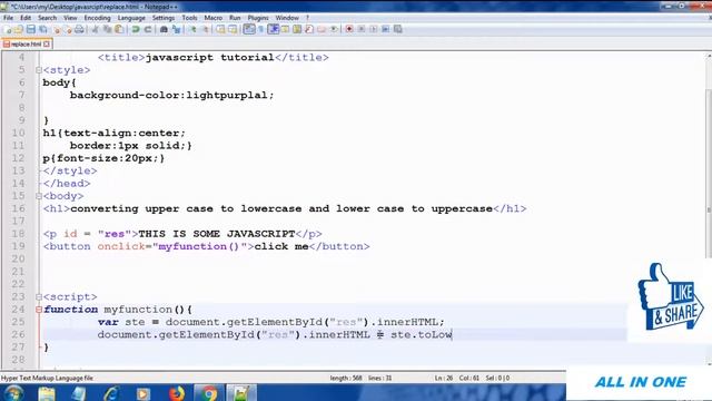 toLowercase( ), toUpperCase ( ) JavaScript tutorial in Hindi for beginners to advanced смотреть онлайн
