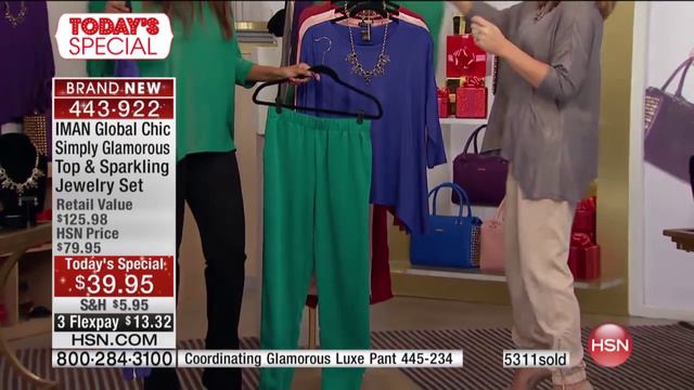 IMAN Foil Top W/Jewelry Set