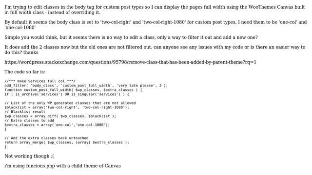Wordpress: How to edit classes in body tag? смотреть онлайн
