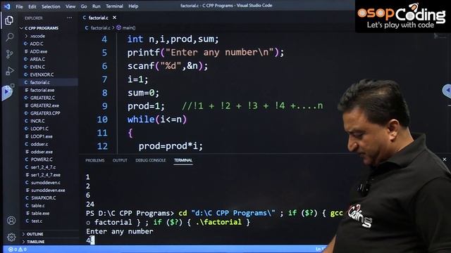 #Practical9 - Factorial | Sum of Series | X to the power Y | C/C++ Tutorials | C for Beginners смотреть онлайн