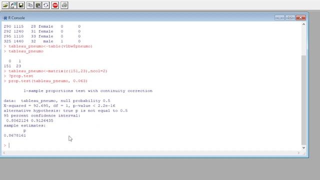test de proportion à un seul échantillon et à deux échantillons avec R смотреть онлайн