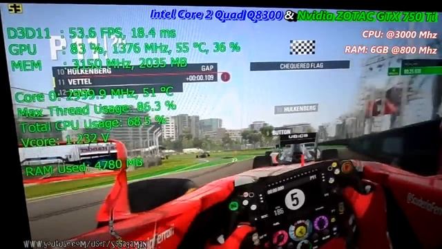 F1 2015 - C2Q Q8300 - 6GB - GTX 750 Ti - 1080p Test смотреть онлайн