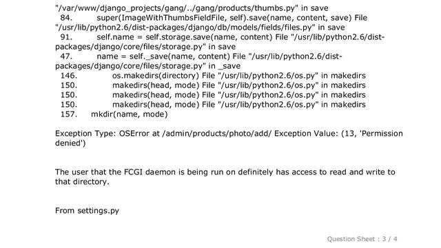 Django : Permission Denied error with Django while uploading a file смотреть онлайн