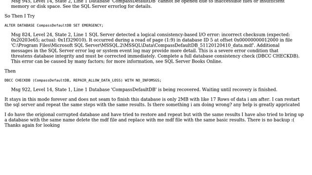 Databases: How to shoot SQL error 823? смотреть онлайн
