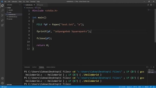 C writing files✍️ смотреть онлайн