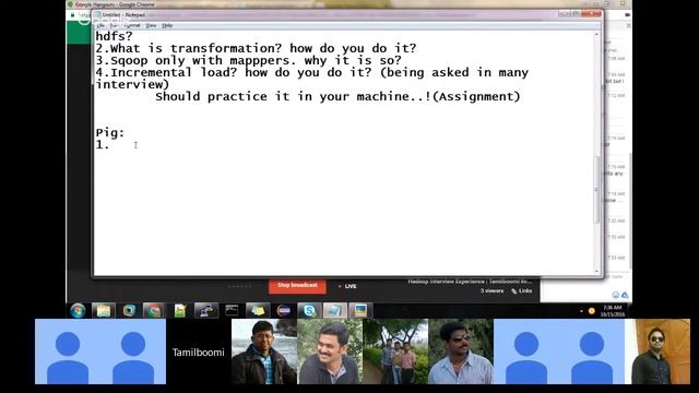 Hadoop Interview Experience | Tamilboomi live discussion #1 смотреть онлайн