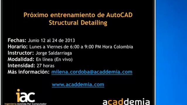 AutoCAD Structural Detailing 2014 clip14 смотреть онлайн