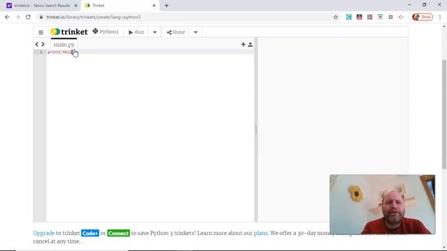 Using Python 3 with Trinket смотреть онлайн