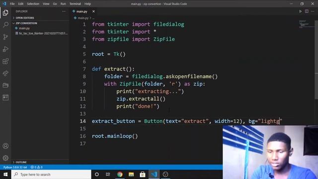 how to extract zip files with python [tkinter gui] смотреть онлайн
