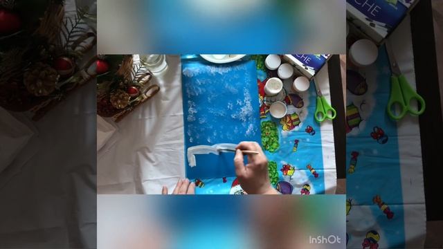 Урок рисования «Заснеженное дерево» смотреть онлайн