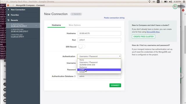 How To connect mongoDb and replica set members using MongoDb Compass [ MongoDB Compass Tutorial ] смотреть онлайн