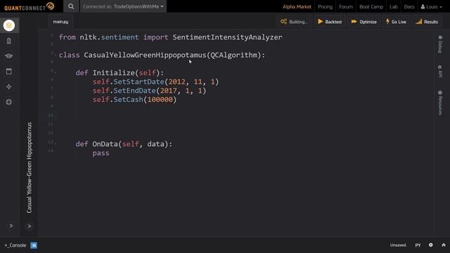 Algorithmic Trading Using Python #9 - Twitter Trading Bot смотреть онлайн