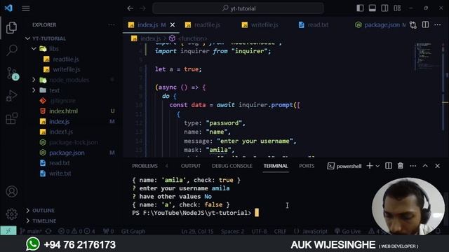 ? NODE JS | COMPLETE TUTORIAL - Part 05 | SINHALA | Inquirer Library, File Gen | AUK Learning Cente смотреть онлайн