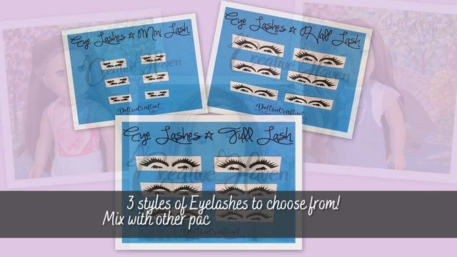 American Girl Doll Makeup Eyeliner / Eyelash packs DIY Custom Makeup for Dolls, Removable смотреть онлайн