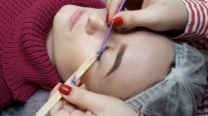 Снятие ресниц кремовым ремувером