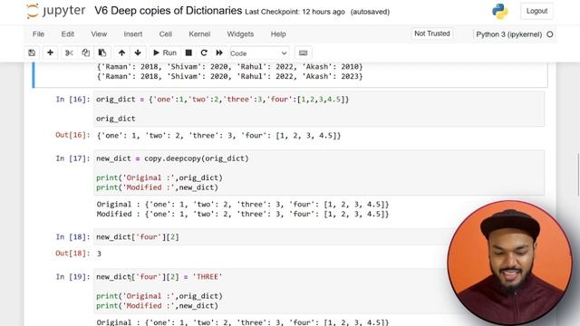 Deep copies of dictionaries in python #deepcopy #dictionary #python смотреть онлайн