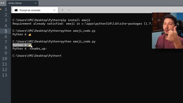 Como usar EMOJIs ? no Python? Printar e usar em condições смотреть онлайн
