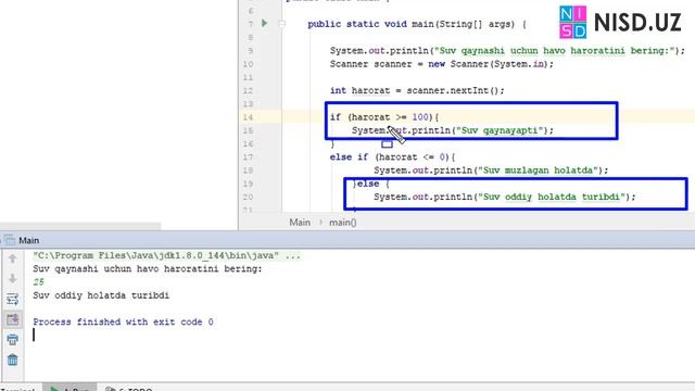 Java dasturlash tilidan darslar 11 if operatori amaliy ish davomi смотреть онлайн