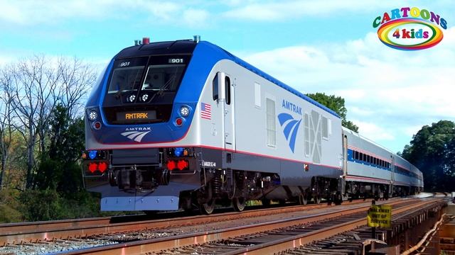 Trains for kids and toddlers. Test with all types of trains смотреть онлайн