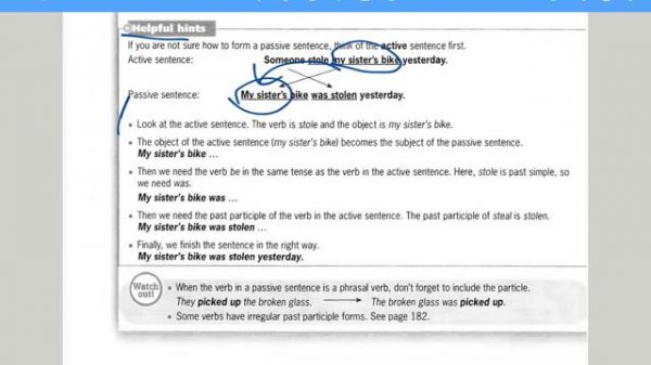 Destination B1. Unit 10. The passive 1