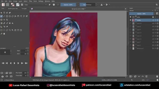 Digital Painting In Krita - Oil Paint Brushes