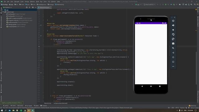 Android App Development Tutorial Malayalam Part 12 - Understanding AlertDialog and adding in WebVie смотреть онлайн