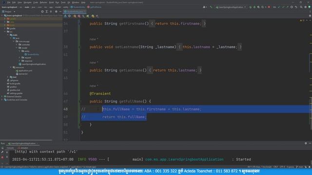 Java Full Stack Web Development - Spring Data JPA @Transient & @Temporal Day 57 | MengSreang Channe смотреть онлайн