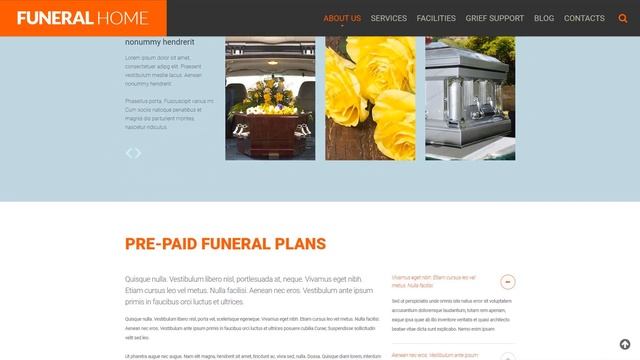 Funeral Services Responsive Website Template - 51779 смотреть онлайн