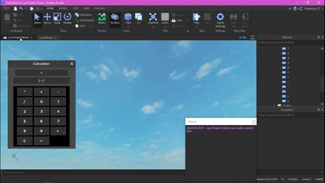 Roblox Studio Projects - Making a Calculator смотреть онлайн