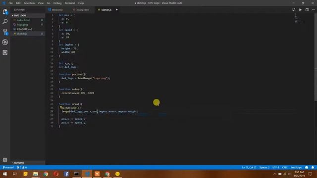 Easiest DVD Logo Animation in P5.js Made in 15 Minutes | Awesome Basic Coding Challange смотреть онлайн