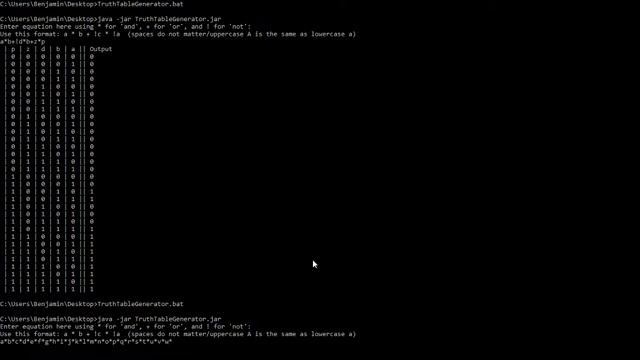 Truth Table Generator for Logical Expressions (made in Java) смотреть онлайн