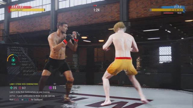 EA SPORTS UFC 4 Lend 3 strike kick combinations смотреть онлайн