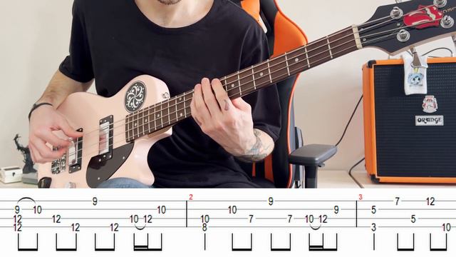 Fade To Black Guitar Arpeggios ON BASS (with Tabs) #bassguitar