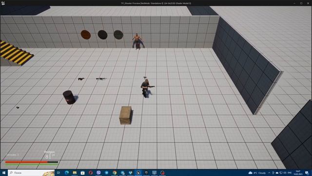 Unreal Engine 5 top down shooter project wip throwing смотреть онлайн