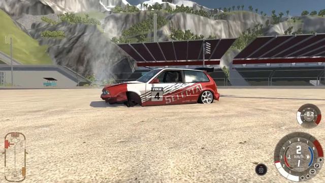 ВЗЛЕТЕЛ НА БОЛИДЕ Ф1(BeamNG Drive) смотреть онлайн