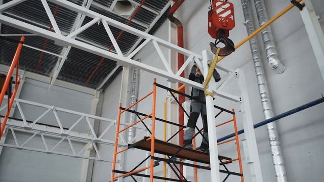 Сборка покрасочной камеры - устанавливаем покрасочную кабину (1 часть) смотреть онлайн