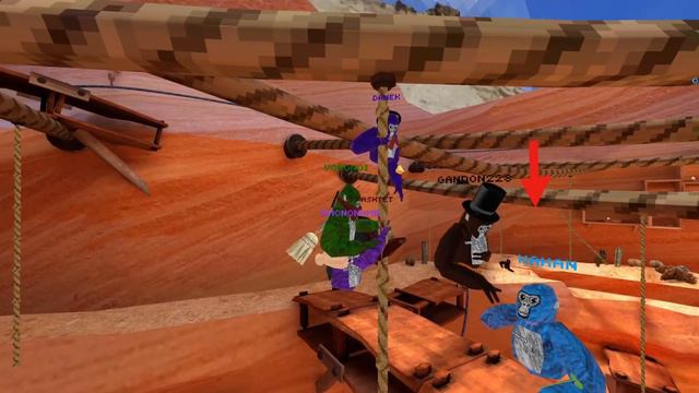 Кто дольше продержится на канате челлендж! Горилла таг | gorilla tag смотреть онлайн