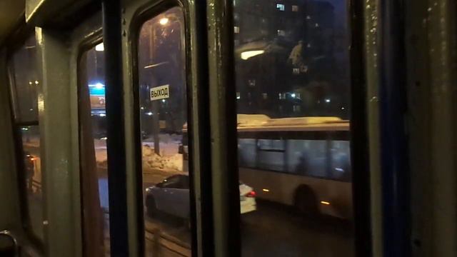 Трамвай Санкт-Петербурга 9-129: ЛВС-86К б.8171 по №60 (08.02.19)