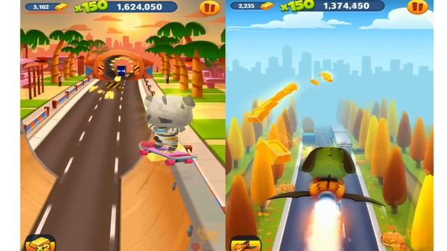 TALKING TOM GOLD RUN ZOMBIE BEN VS MUMMY TOM Halloween смотреть онлайн